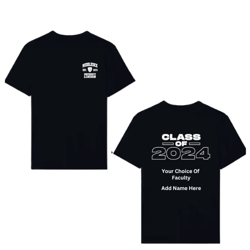 Class of 2024 Graduation Tee with Faculty and Full Name